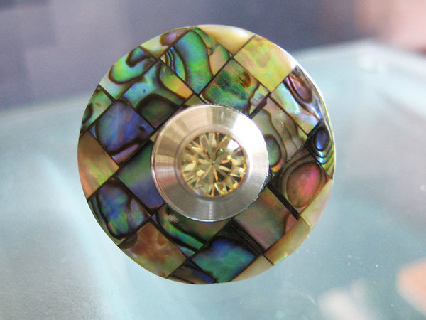 Set: Paua-Mosaik mit 6mm Zylinder und Ringle
