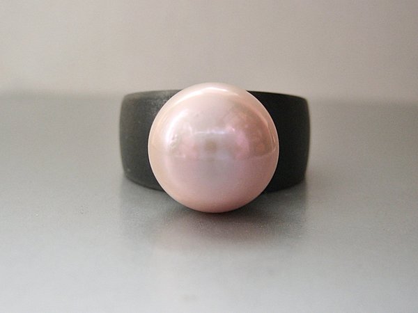 12mm echte Perle - Rosé - auf 0mm Zylinder