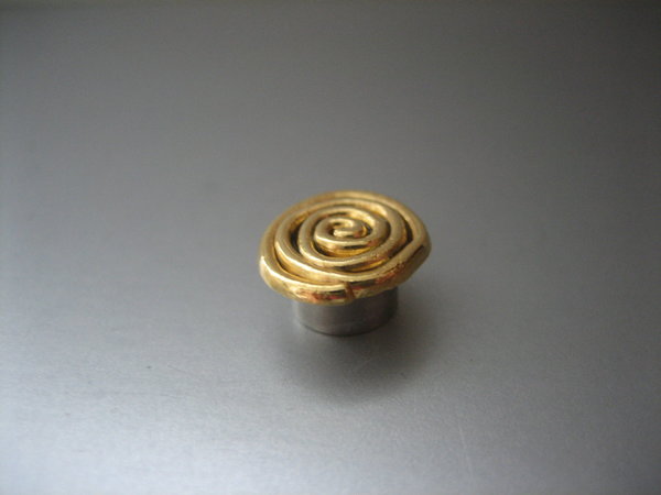 4mm Top / Köpfchen mit goldfarbener Spirale