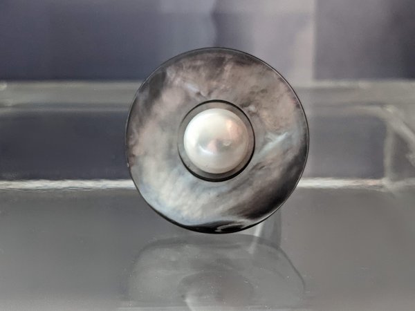 Unikat-Set - "Tahiti" - echte Perle mit Perlmuttscheibe