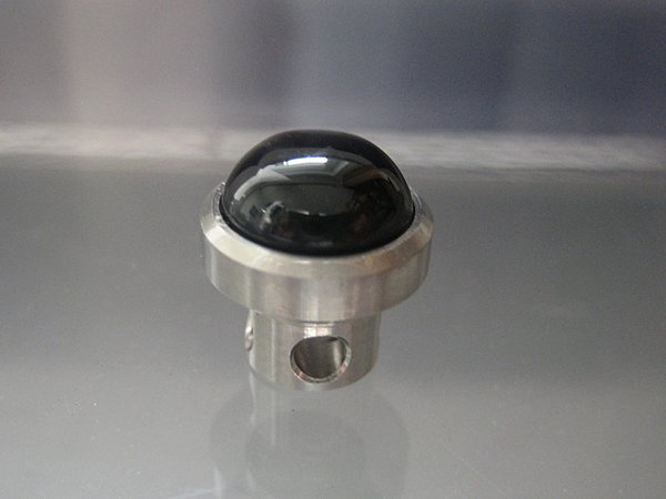 moderner 2mm Zylinder mit Onyx in Edelstahl
